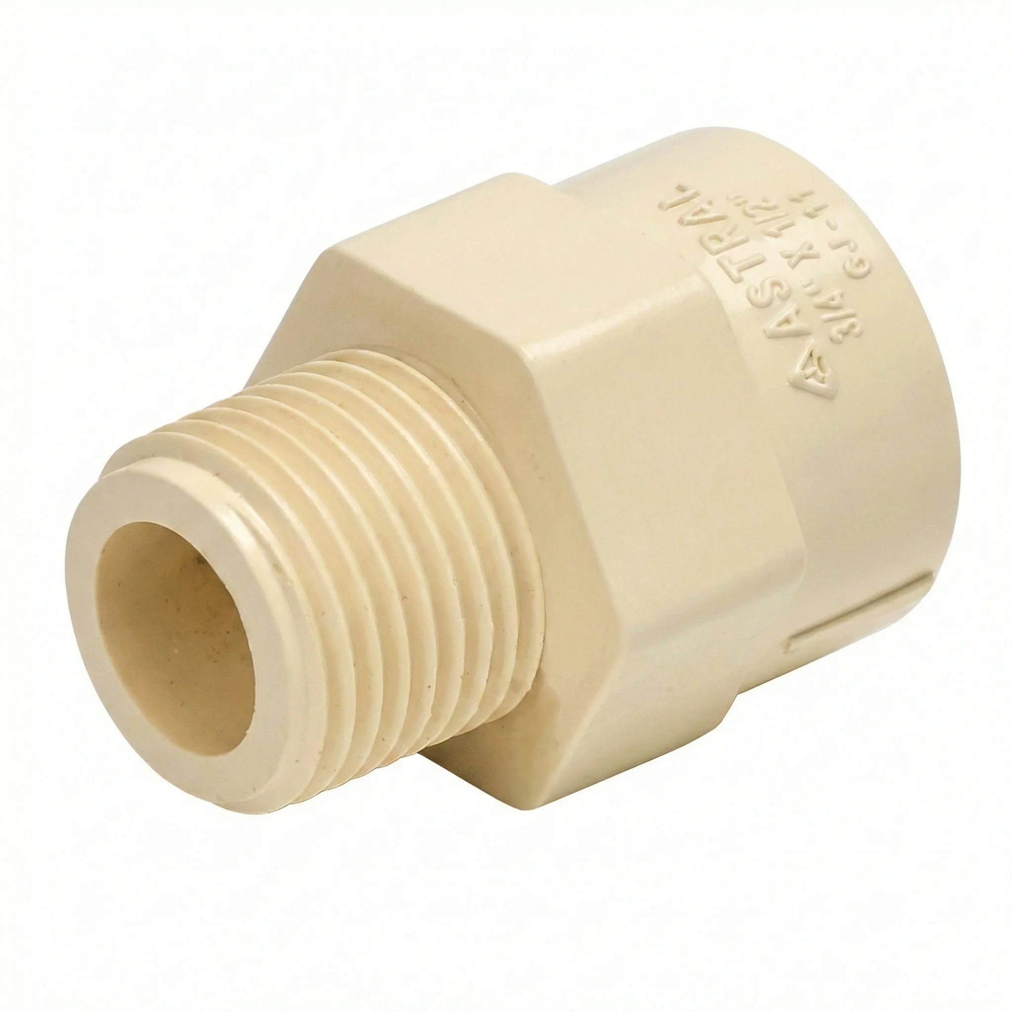 Astral M512111314 CPVC/PVC Reducer MALE Adaptor (CPVC Thread x Socket) - 2.0x1.5cm, 2.5x2.0cm